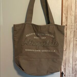 Aeropostale Brown Logo Tote